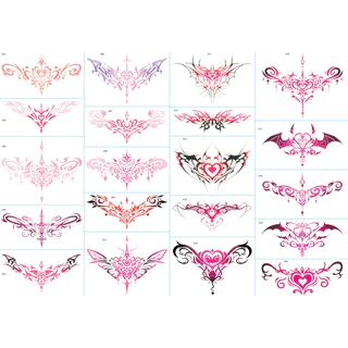 🎀ส่งจากไทย🎀 แทททูติดหน้าอก ซัคคิวบัส สติ๊กเกอร์รอยสัก ติดขา กันน้ำ พีช หัวใจ ลายสวยมาก Couples Fun แทททูเอวเซ็กซี่
