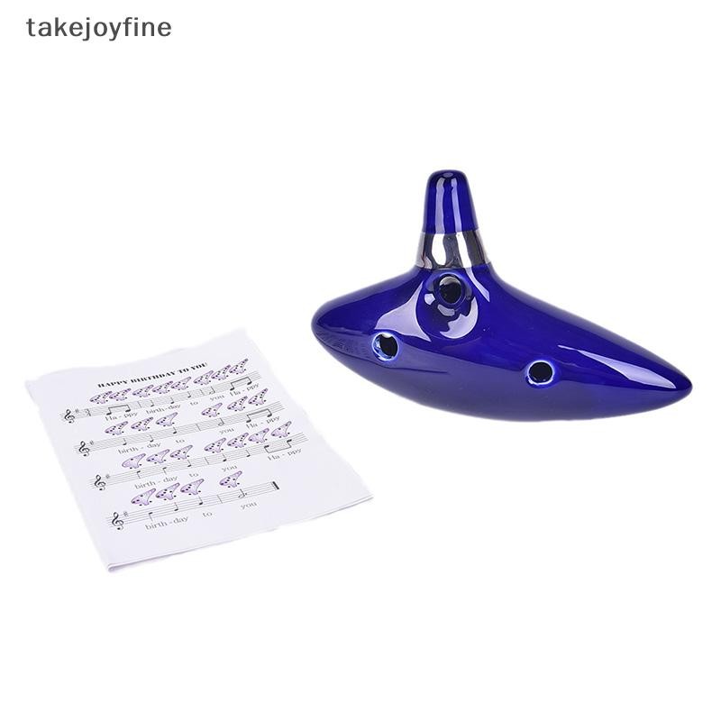 Tfth 12 หลุม Ocarina เซรามิค Alto C ของ Ocarina ขลุ่ย Blue Ocarina เครื่องดนตรี
 วารี่