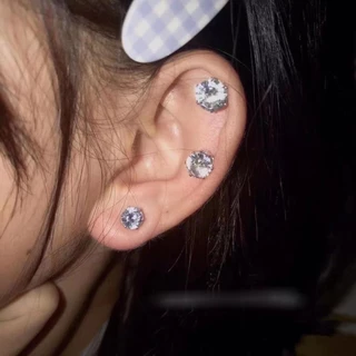 พร้อมส่ง ต่างหูแม่เหล็ก ต่างหูเพชรหรูหรา แม่เหล็ก ไม่ต้องเจาะ ต่างหูแฟชั่น เครื่องประดับชายและหญิง