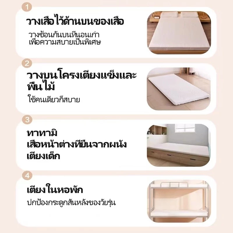 ที่นอนเมมโมรี่โฟม 3-6 ฟุต ผ้าใยถั่วเหลือง หนา 15 ซม. thumbnail 9