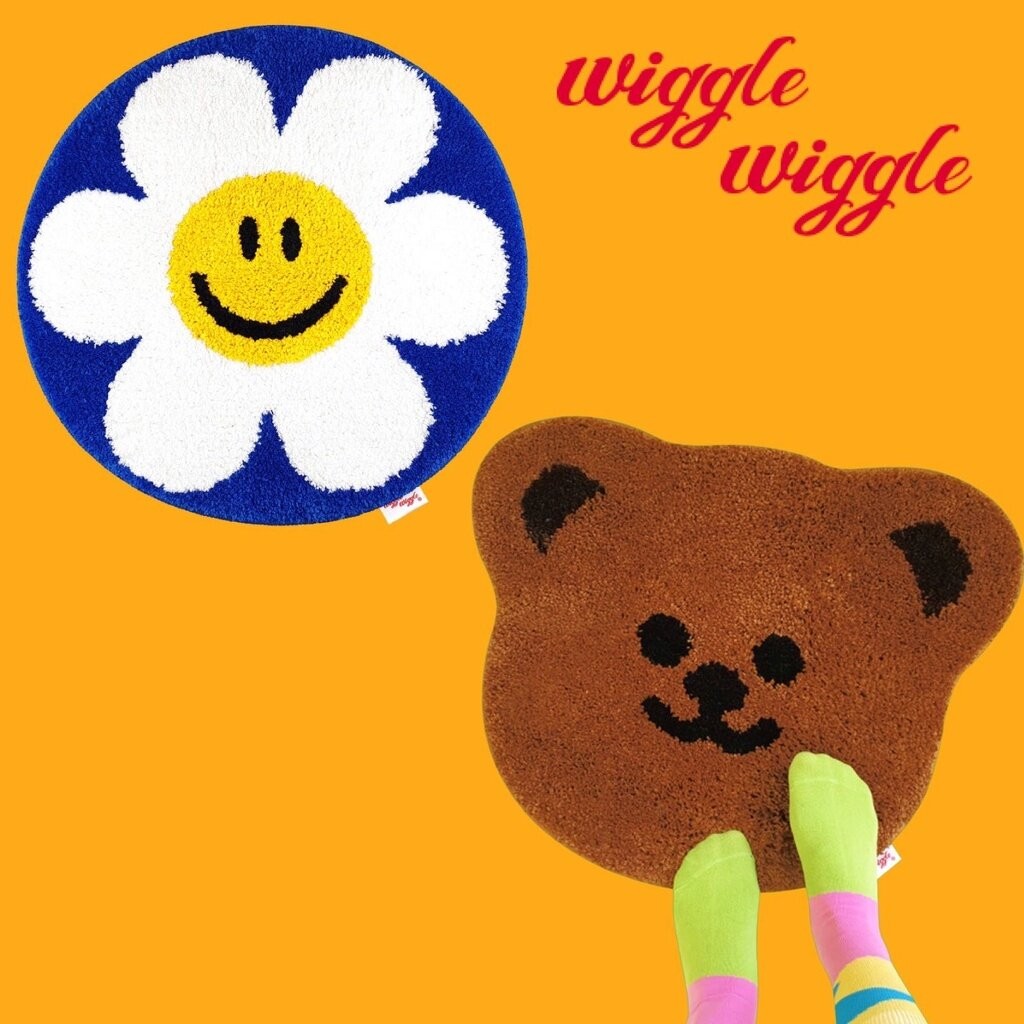ลดเพิ่ม20% ทักแชท / Wiggle Floor Mat 60cm : พรมวงกลม ขนนุ่ม