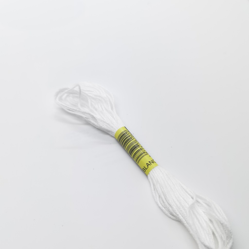 6 Skeins DMC BLANC ECRU B5200 310 ด้ายปักครอสติสพรีเมี่ยมสีรุ้งเย็บปักถักร้อยด้ายไหมขัดฟัน