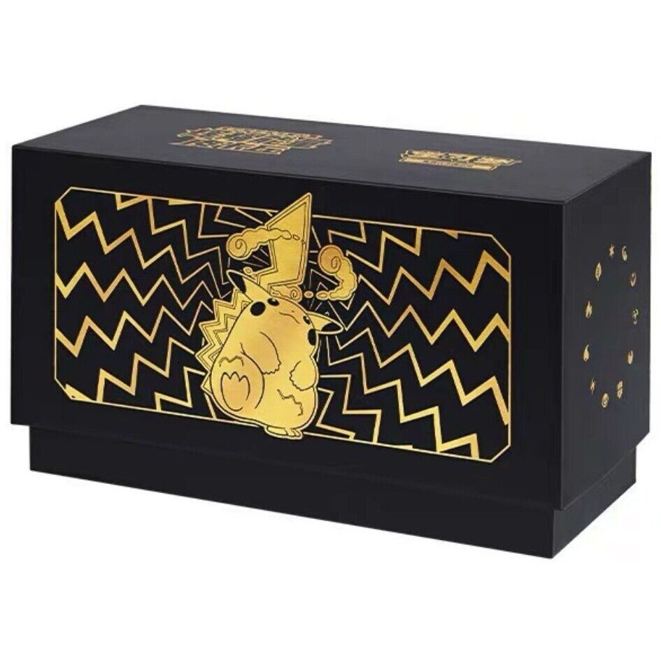 Sparkling Energy ETB(Pikachu) Pokemon กล่องของขวัญปิดผนึกจีน CS4.1C สีดําทอง