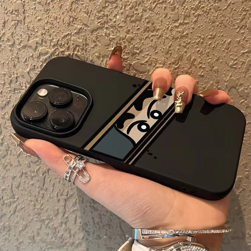 🔥ส่งจากไทย🔥เคสไอโฟน16 13 14 11 15 Pro Max Peeping Crayon Shin-chan Matte Soft Compatible For iPhone 11,12,16 7+8Plus