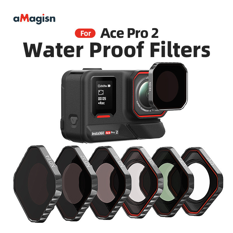 Amagisn สําหรับ Insta360 Ace Pro2 เลนส์กรองกันน้ํา, ND Dimming CPL Polarized UV เลนส์อุปกรณ์เสริม