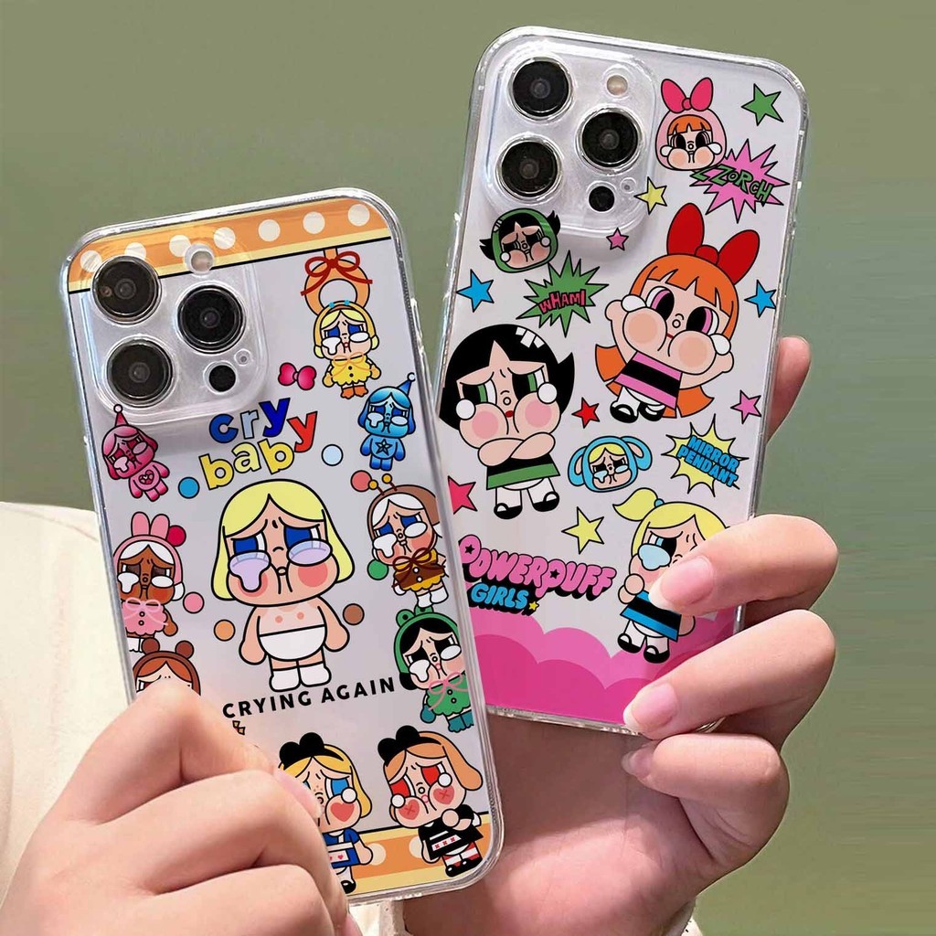 Cry Baby Powerpuff Girl พิมพ์เคสป้องกันการแตก samsung a06 4g 5g a03s j1 2015 2016 ace j2 2015 core p