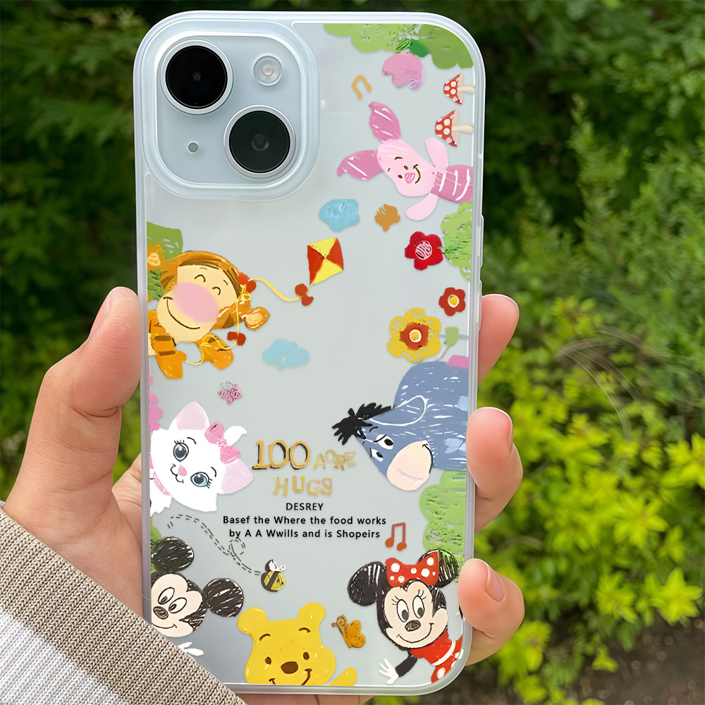 COD-ในไทย💥เคสน่ารัก หมีน้อยน่ารัก สำหรับ iPhone 7 8 11 12 13 14 15 16 PRO MAX XS XR Plus กรณีโทรศัพท์ซิลิโคนด้าน Unisex