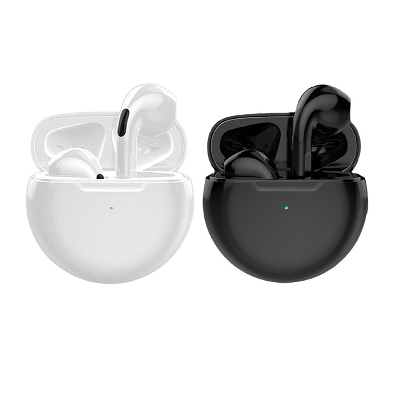 TWS Pro6 ชุดหูฟังไร้สายบลูทู ธ รุ่นใหม่ความทนทานที่ยาวนานด้วยการลดเสียงรบกวนกันน้ำกันเหงื่อ HD คุณภาพเสียง