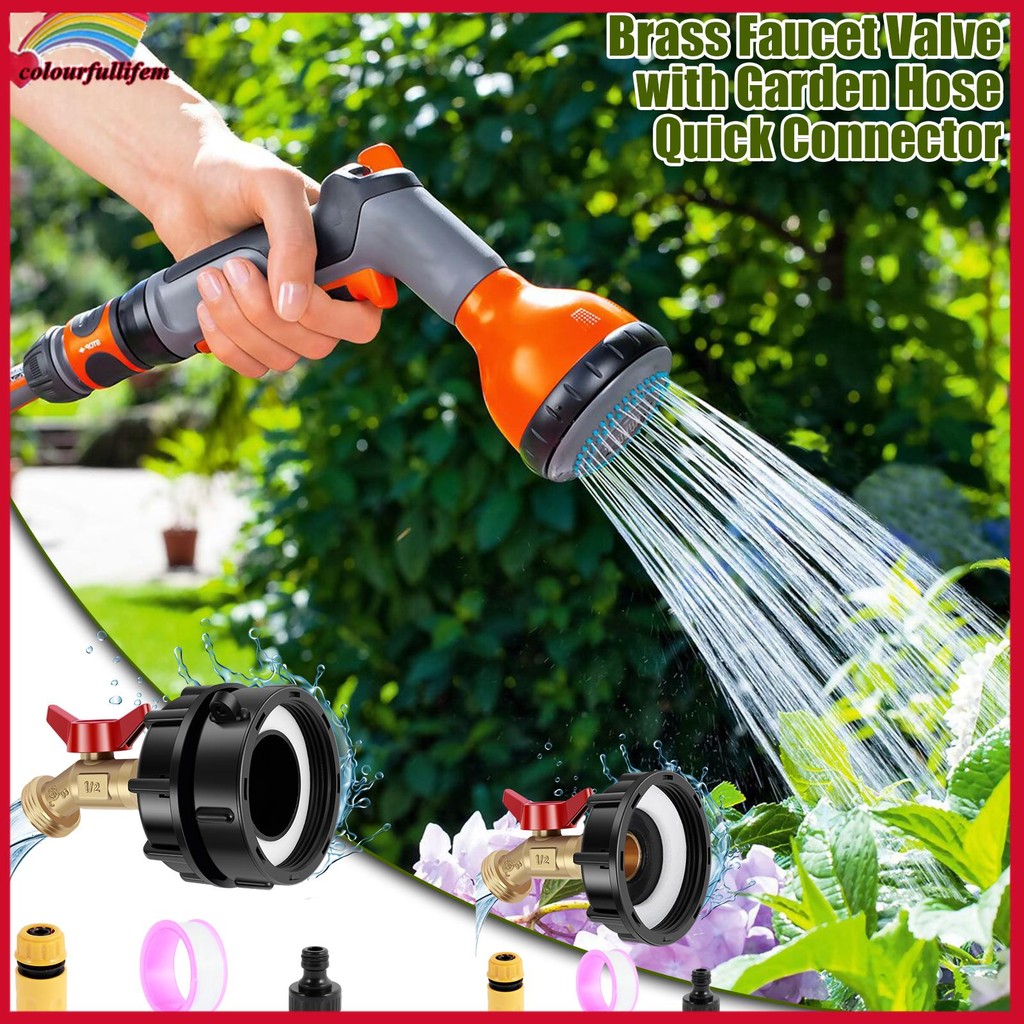 IBC Tote Water Tank Adapter ทองเหลือง 275-330 แกลลอน IBC Tank Adapter IBC Tote Fitting SHOPSKC8203