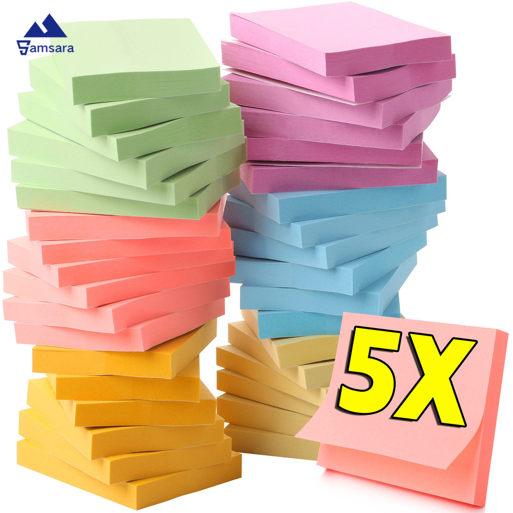 3.8x3.8 ซม. Mini Sticky Notes - 100 แผ่นต่อแผ่น, Easy Tear & Stick - Notepad Memo Pad School Office Supplies