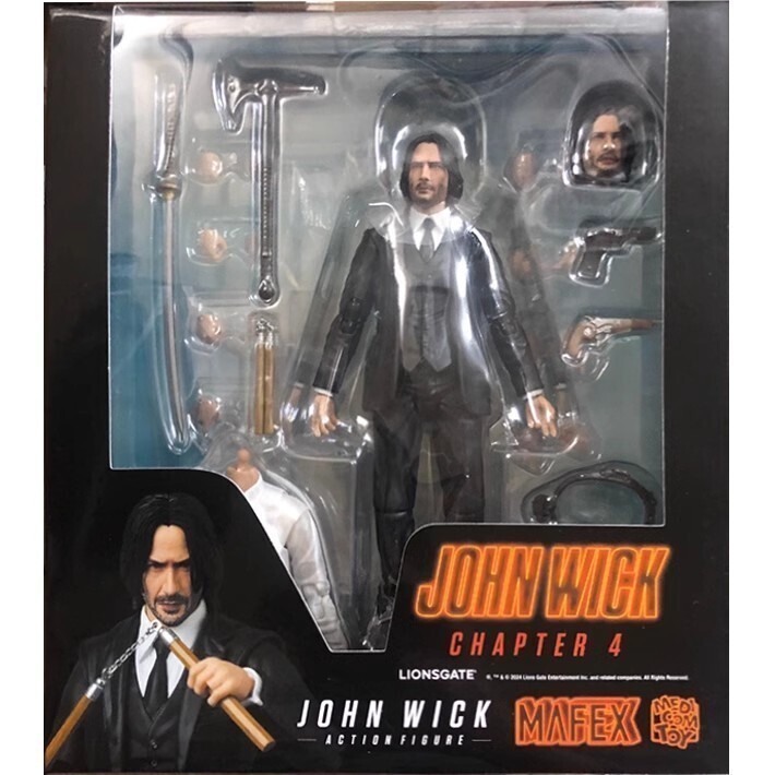 John Wick: Chapter 4 MAF 212 Action Figure John Wick 16 ซม.เปลี่ยน Face Figure Boxed Model เครื่องปร