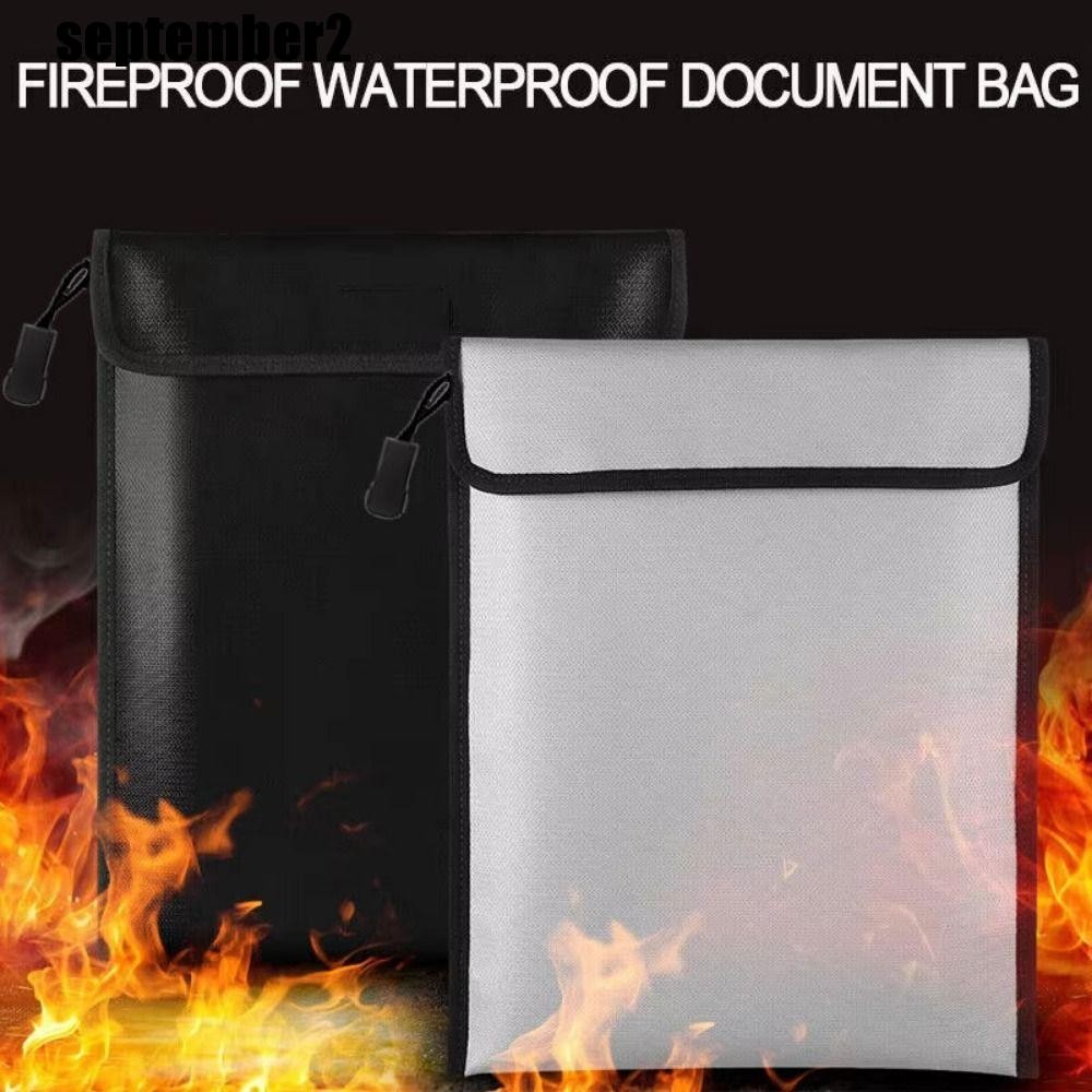 SPEPEMBER ทนไฟกระเป๋าเอกสาร,กันน้ํา S/M/L Safety Cash Storage Pouch,น้ําหนักเบาแบบพกพาซิปปิดสัญญาณ Blocker Shielding โฟลเดอร์มีค่าป้องกันทนไฟ