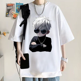 เสื้อยืดผู้ชาย สกรีนลายการ์ตูนแฟชั่นสุดเท่ คอกลม-แขนสั้น oversize t-shirt เสื้อยืดสตรีทแฟชั่นสุดฮิต เสื้อยืดผู้ชายคนอ้วน