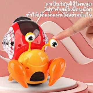 ของเล่นไฟฟ้า ล้อสากล หลีกเลี่ยงสิ่งกีดขวางอัตโนมัติ พยักหน้า มีเสียงและแสง ฉายภาพ สนุกสนาน ของเล่นเด็ก หอยทากน้อย