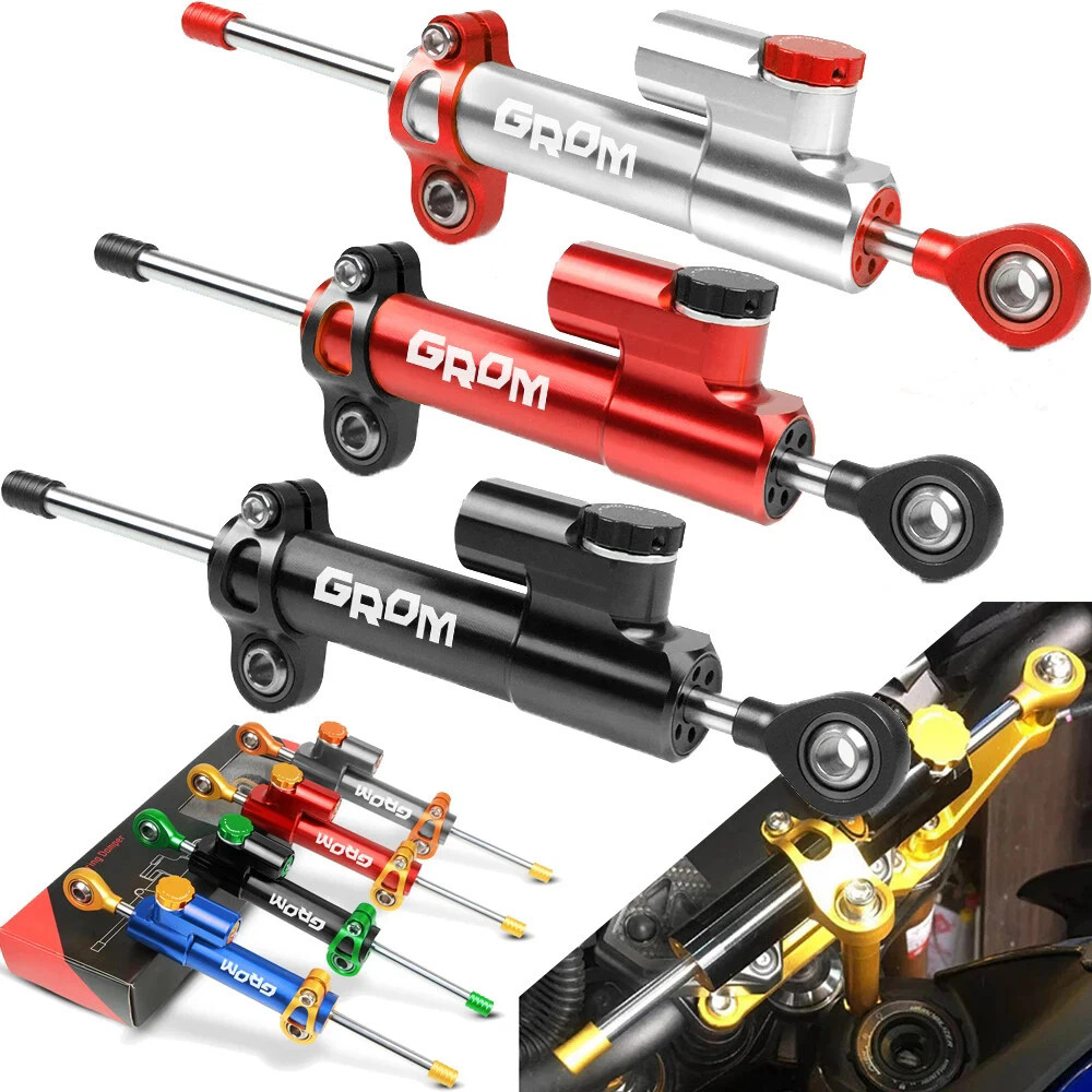 สําหรับ Honda GROM 125 MSX125 2014-2023 รถจักรยานยนต์ CNC พวงมาลัย Damper Stabilizer Linear Reversed ความปลอดภัยควบคุม Over Stabilizer