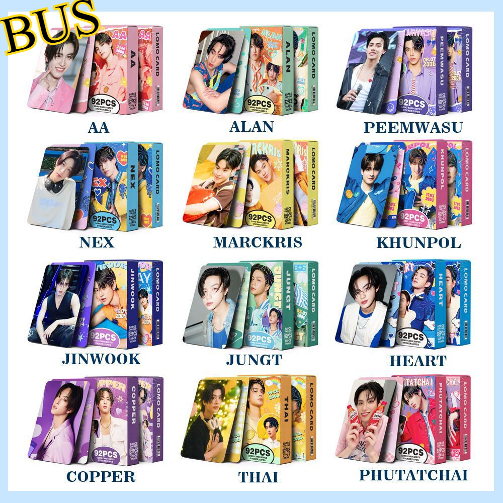 BUS Because of You I Shine Copper PEEMWASU AA THAI Photocard Lomo Card 60 ชิ้นการ์ด + 32 ชิ้นสติกเกอร์