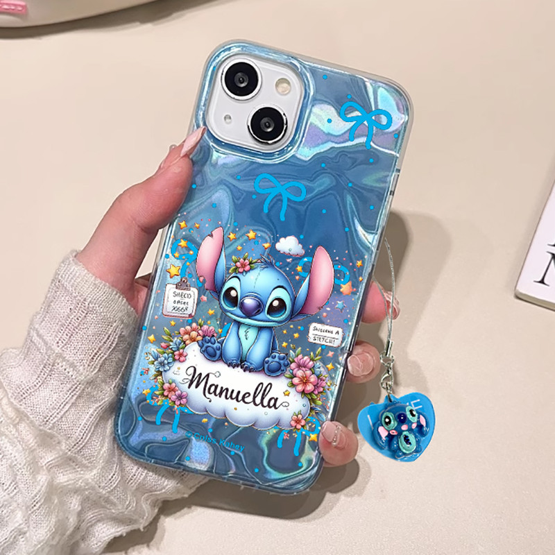 ดอกไม้ Stitch Polka Dot Bowknot สําหรับ Realme หมายเหตุ 50 60 60X C75 Narzo N65 N61 N55 N53 C11 C67 