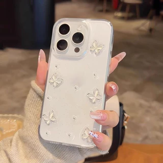 3Dผีเสื้อGlitterสําหรับiPhone 17 Pro Max17 Air16 14 15 Plus 13 12 11 Pro Max X XR XS Max 7 8 Plus X Xs 2020 กันกระแทกเงาGlitterกรณี