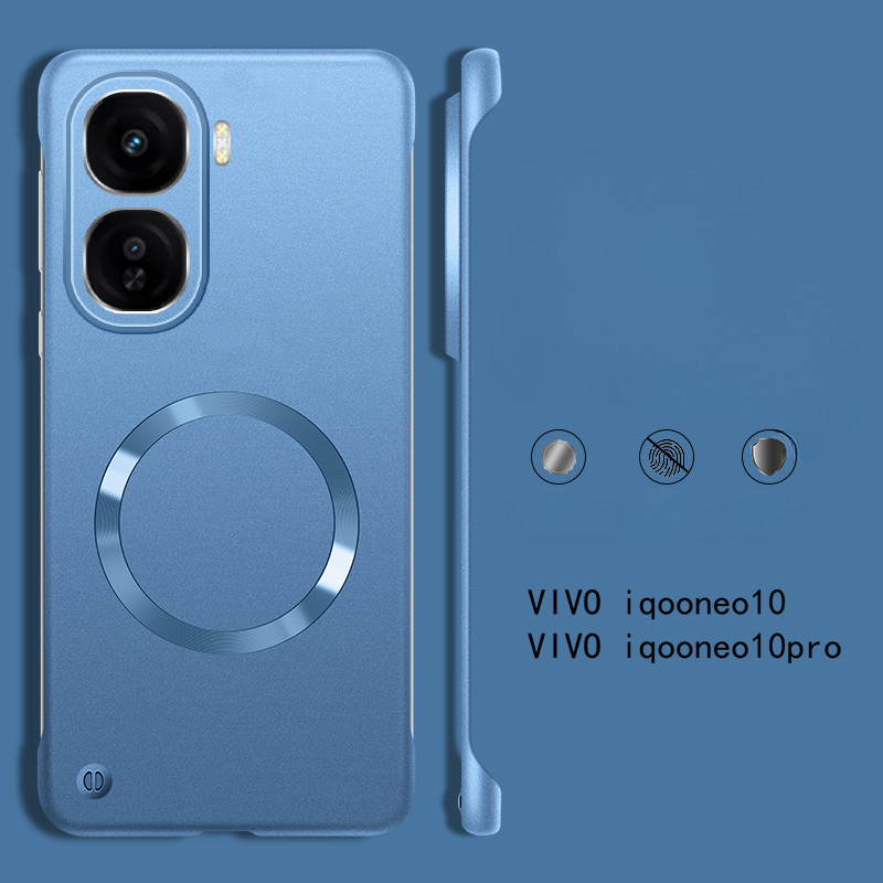 เคสแม่เหล็กสําหรับ IQOO Neo 10 Pro Neo10 สีเมทัลลิก Frameless Hard PC เคสป้องกันเต็มรูปแบบสําหรับ IQ