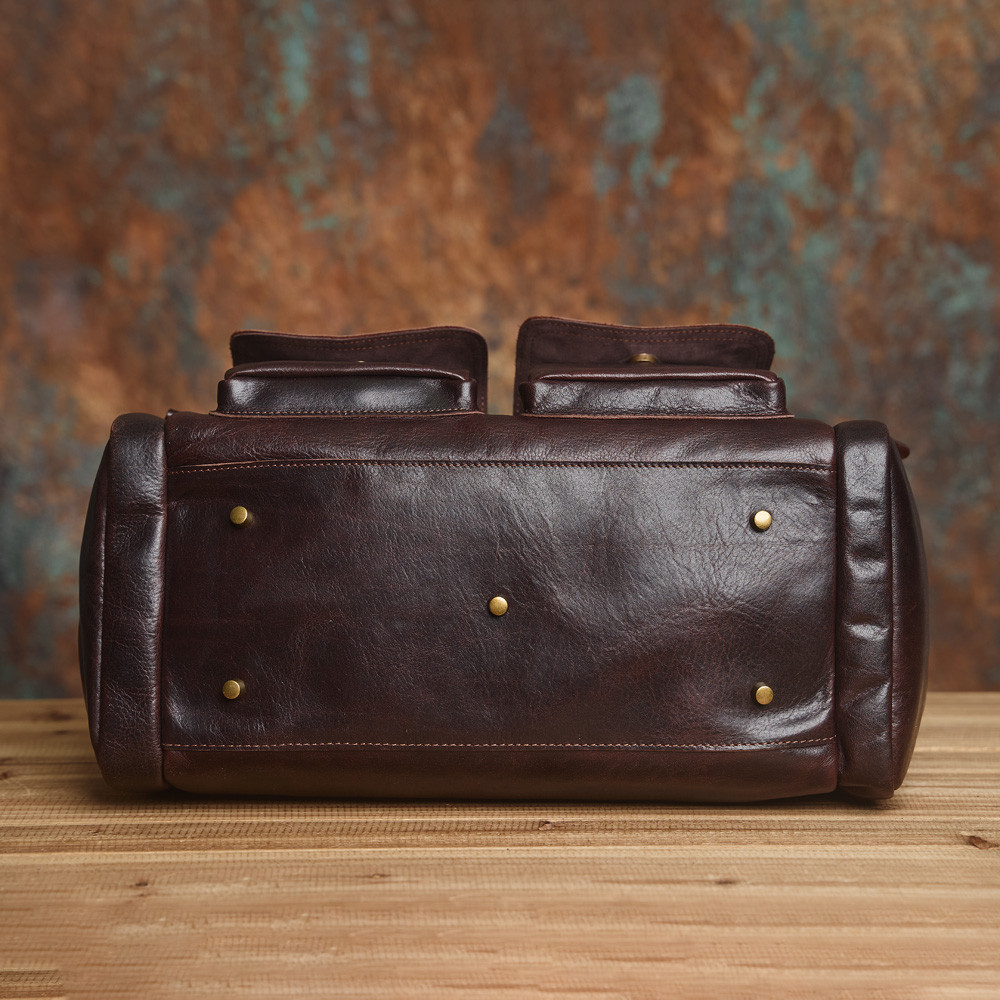 NAVSA หนังแท้ผู้ชาย Retro Duffel กระเป๋าขนาดใหญ่ความจุ First Layer Cowhide กระเป๋าเดินทางระยะทางสั้นแฟชั่นสบายๆ Messen