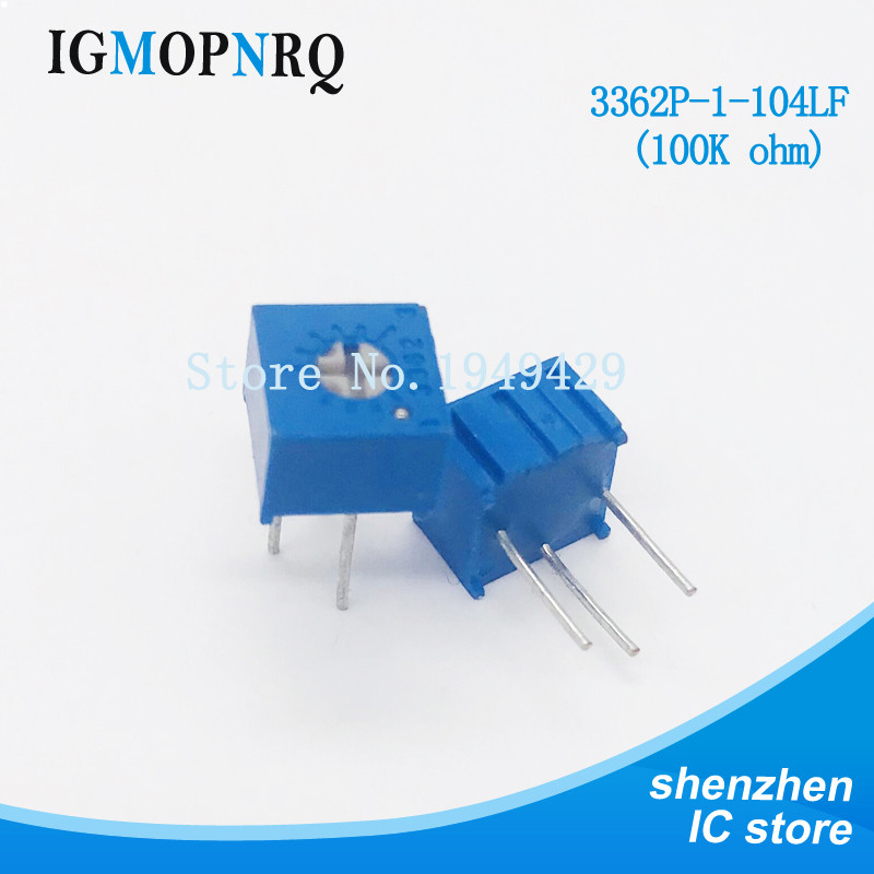 10 ชิ้น/ล็อต 3362P-1-104LF 3362P 104 100K โอห์ม Trimpot Trimmer Potentiometer Variable resistor ใหม่