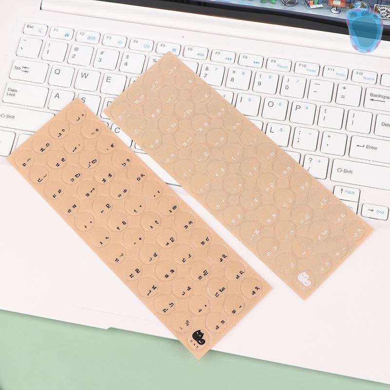 [PA] สติ๊กเกอร์ใสทรงกลม PC Desktop Keyboard Matte Sticker Thai Full Keyboard TH