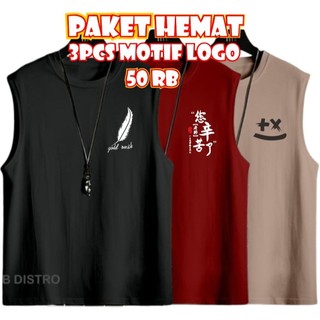 PAKET HEMAT Kaos Singlet Distro Paketan 3 pcs 50ribu Singlet Santai Gym / Paketan Singlet Motif