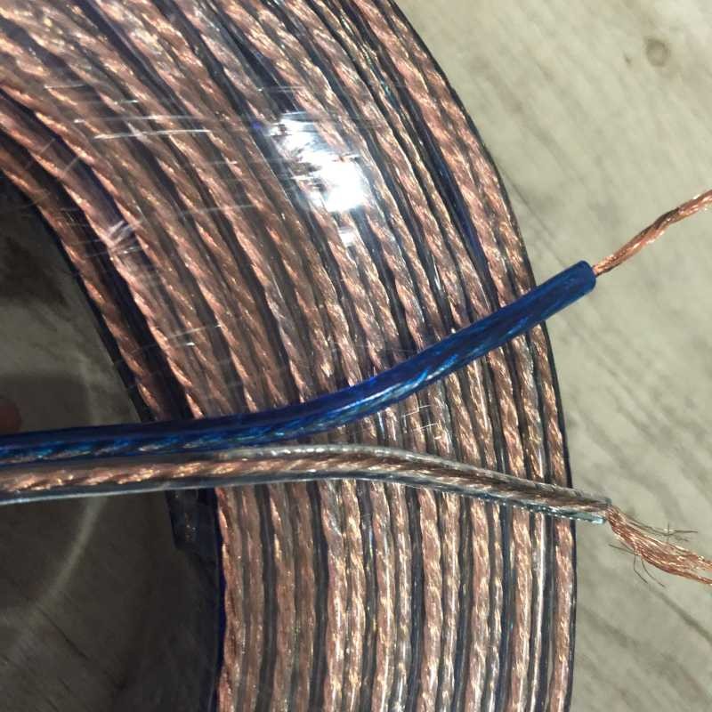 BUYBUYTECH สายลำโพงใส10เมตร ลวดทองแดง O.D.4 x 8 mm. speaker cable AUDIO/PA. /DJ- Red