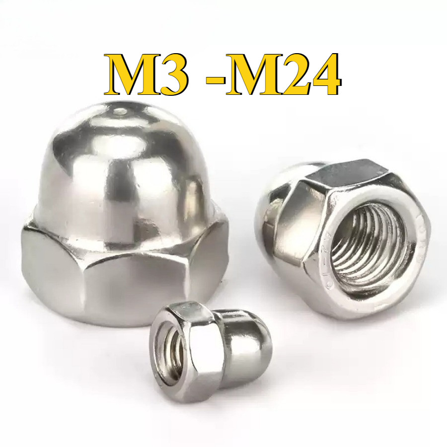 น็อตตกแต่งฝาครอบสแตนเลส 304 M3/M4/M5-M24 [ZQ-DM]