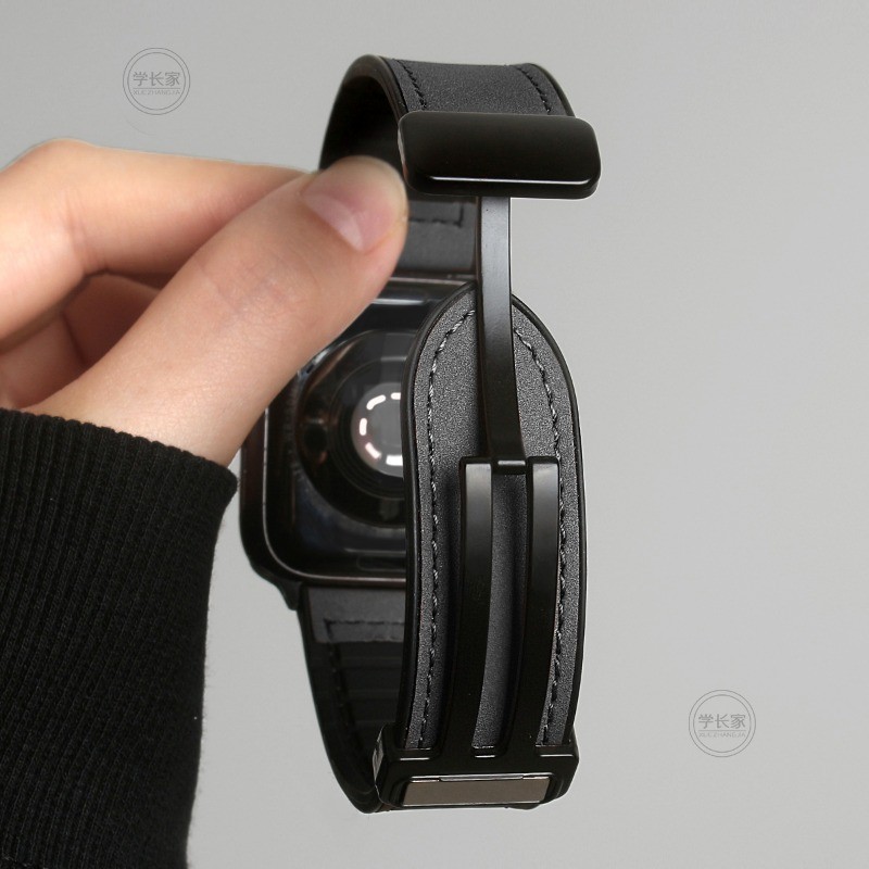 หัวเข็มขัดแม่เหล็กสายหนังสําหรับ Redmi Watch 5 4 สําหรับ Xiaomi Smart Mi band 9pro 8 Pro Smartwatch หนังซิลิโคนสร้อยข้อมือสายนาฬิกา - รูปที่ 5