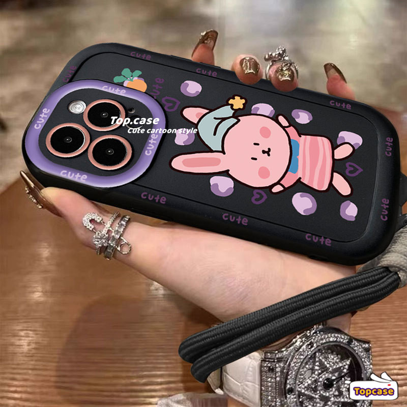 สําหรับvivo Y19s Y100 Y03 Y18 Y28 Y17s Y27 Y36 Y35 Y16 Y02s Y22s Y15A Y15S Y21s Y20S Y20i Y12s Y95 Y93 ฝาครอบโทรศัพท์สีชมพูนุ่มกรณีกระต่าย