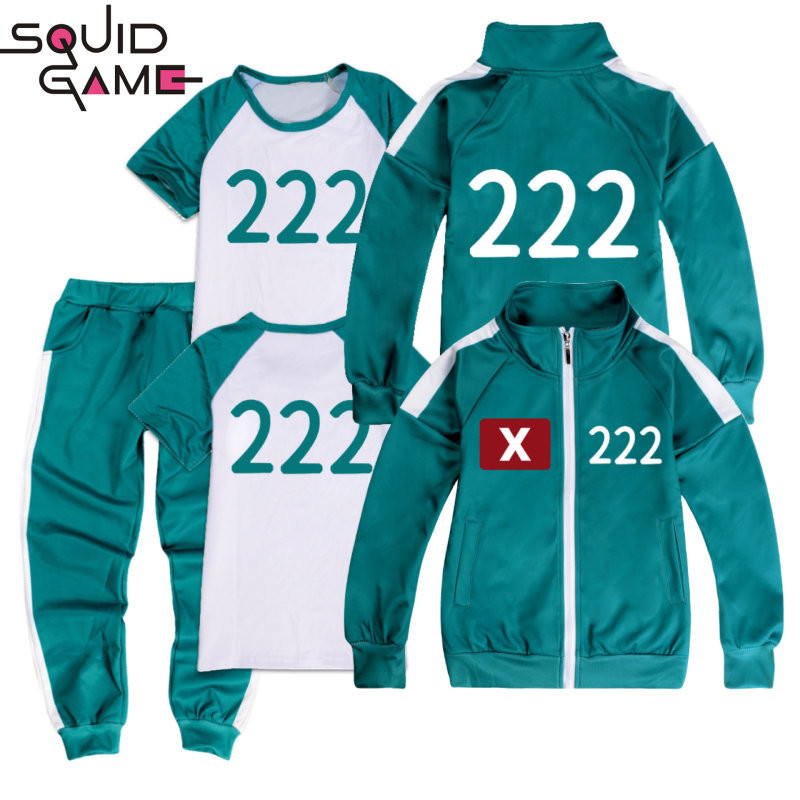 【110-170】game costume for kids 456 Jacket+Pants+Tshirt 3pcs  001 222 333 230 set