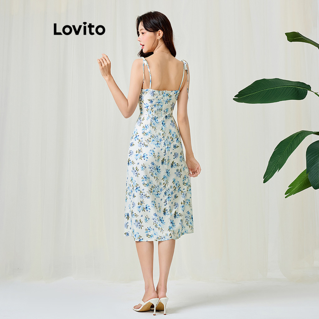 Lovito ชุดเดรสลายดอกไม้เล็ก ๆ สำหรับผู้หญิง L116MD059