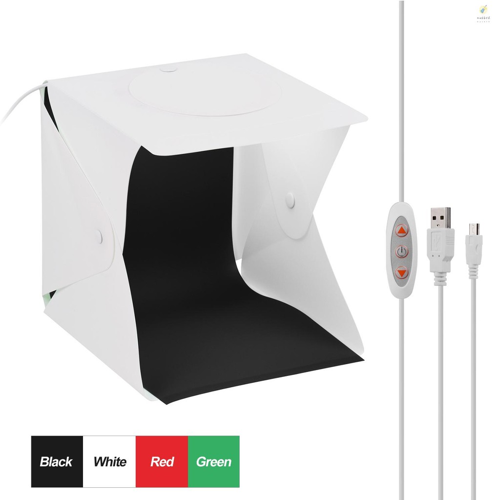 Andoer กล่องเต็นท์ Led สีขาวสีแดงปรับได้เต็นท์สีขาว Softbox 5500k Softbox 5500k กล่องสตูดิโอสีขาว Le