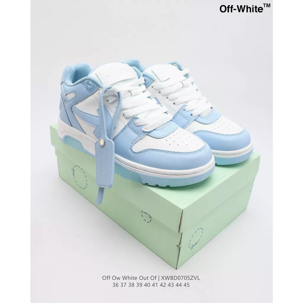 กระเป๋าถือสีขาวกระเป๋าแฟชั่นแบรนด์หรูออกแบบ C/O หนัง Low Cut Office vitol abloh รองเท้าผ้าใบ OW Unit