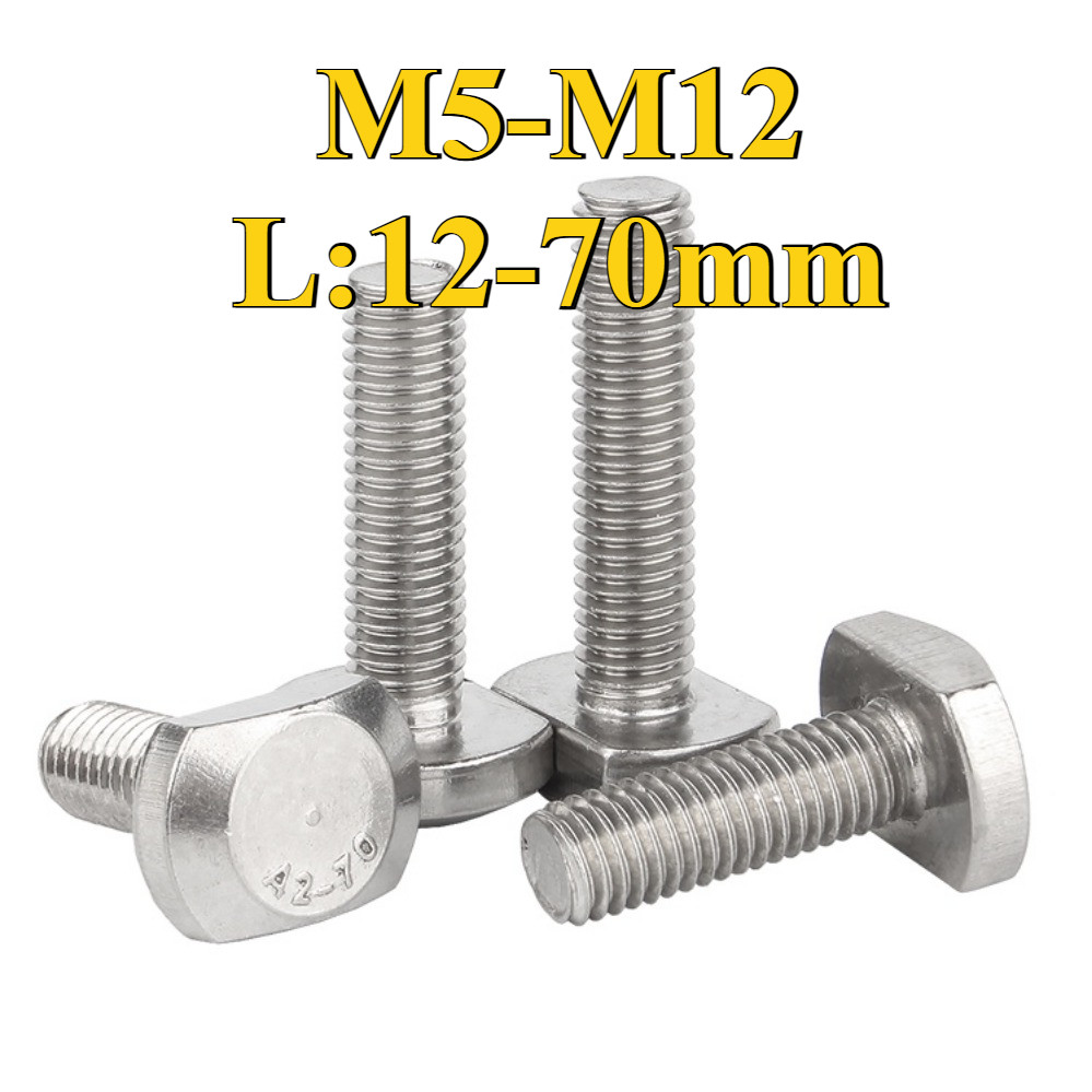 304 สแตนเลส T-Bolt M5/M6/M8/M10/M12 * L12-70mm (BY-DM) (Y18)