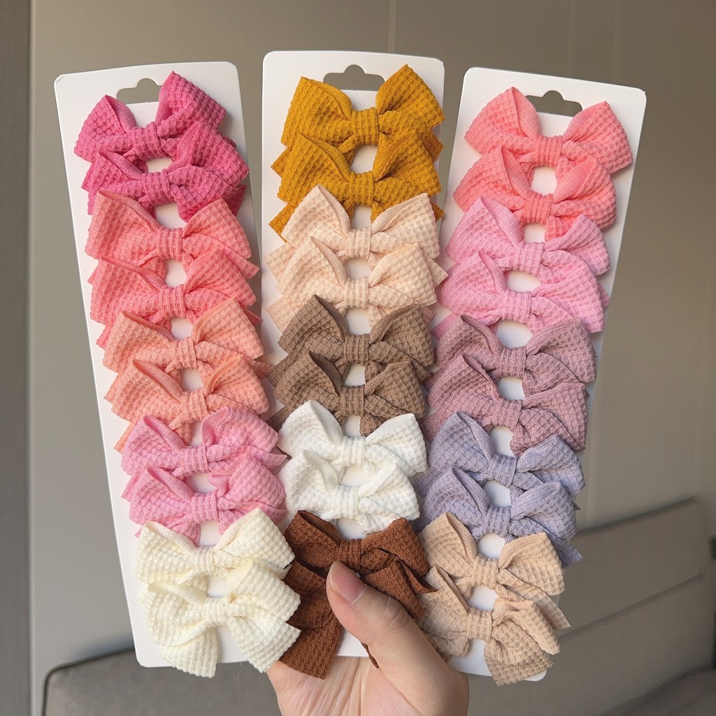 10ชิ้น/เซ็ต สีโบว์กิ๊บเด็กเจ้าหญิงกิ๊บสาวน่ารักผมหางม้าคลิปเด็กเครื่องประดับผม