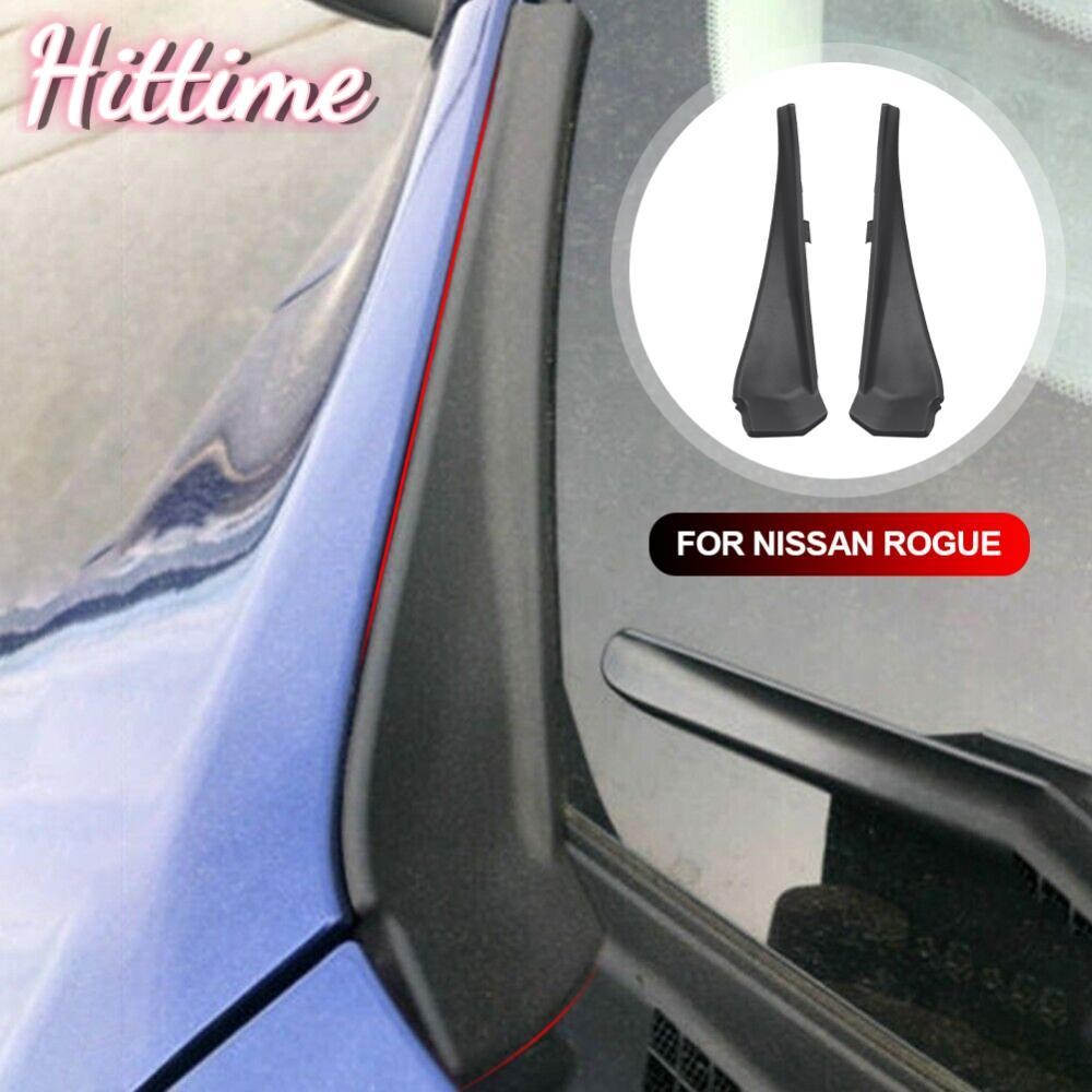 HITTIME รถด้านหน้าด้านข้างกระจก Cowl Wrap มุม Trim Wiper Trim ฝาครอบสําหรับ Nissan Rogue X-trail 201