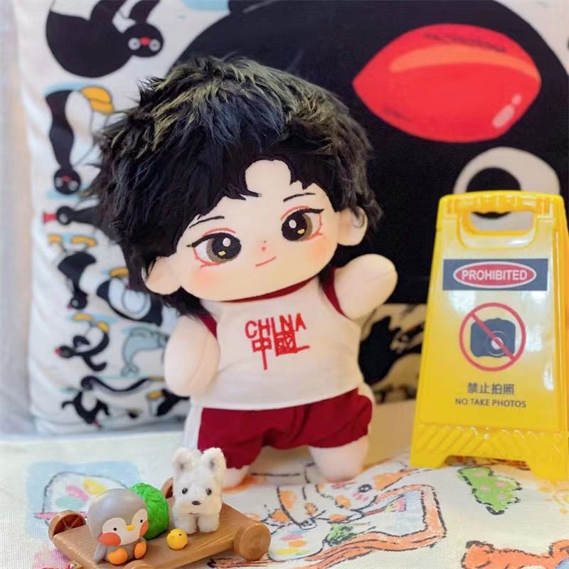 20 ซม. Liu Yuning Cotton Doll Nude Doll 20 ซม.ซอสมะนาว Liu Yuning q-Version Humanoid ตุ๊กตาฟรีใบรับร