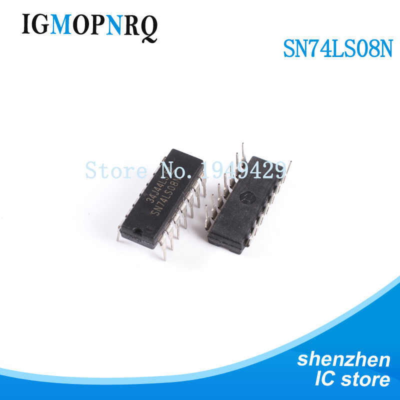 10 ชิ้น/ล็อต SN74LS08N DIP14 SN74LS08 74LS08N 74LS08 Logic gate Quad 2-Input. ใหม่ ใหม่