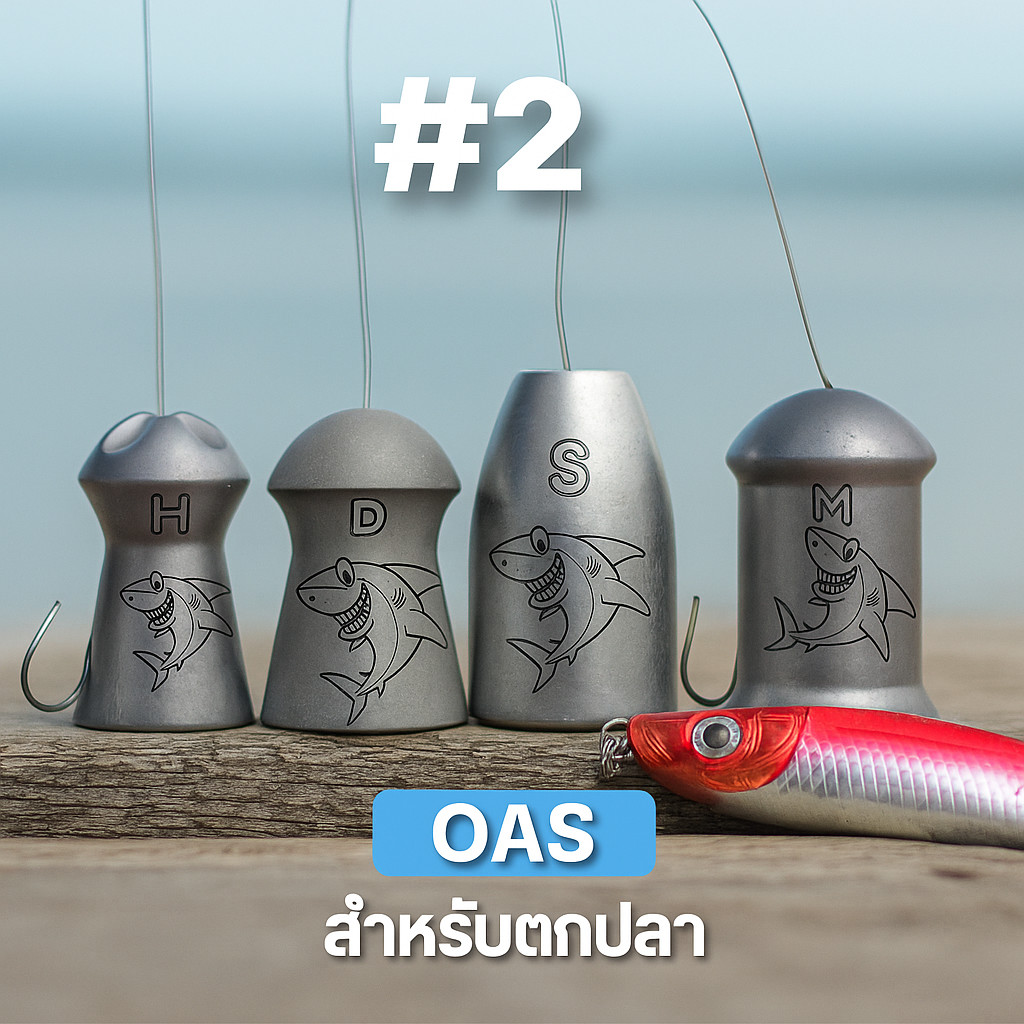 ตะกั่วตกปลาเบอร์ 2 แบบมีเหยื่อปลอม