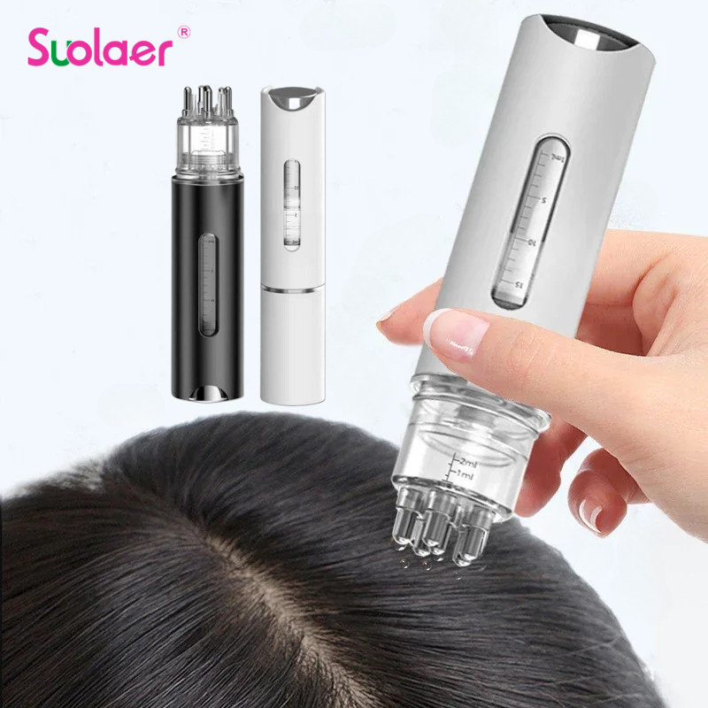 Suolaer แบบพกพา Scalp Applicator Liquid หวีมินินวดหวี Guiding Massager เครื่องมือดูแลหนังศีรษะ