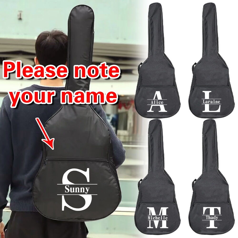 การปรับแต่งชื่อ กระเป๋ากีต้าร์/Guitar bag 31-41 นิ้ว กระเป๋าเป้กีต้าร์ กันน้ำและกันคว (ปก DIY)