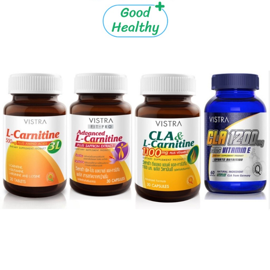 VISTRA L Carnitine 500mg plus 3L L-Carnitine LCarnitine advanced saffron CLA 1100mg 1100 mg Vitamin 