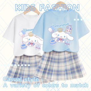 สาว JK ชุดชุด Kuromi Cinnamoroll น่ารักเสื้อยืด Breathable C…