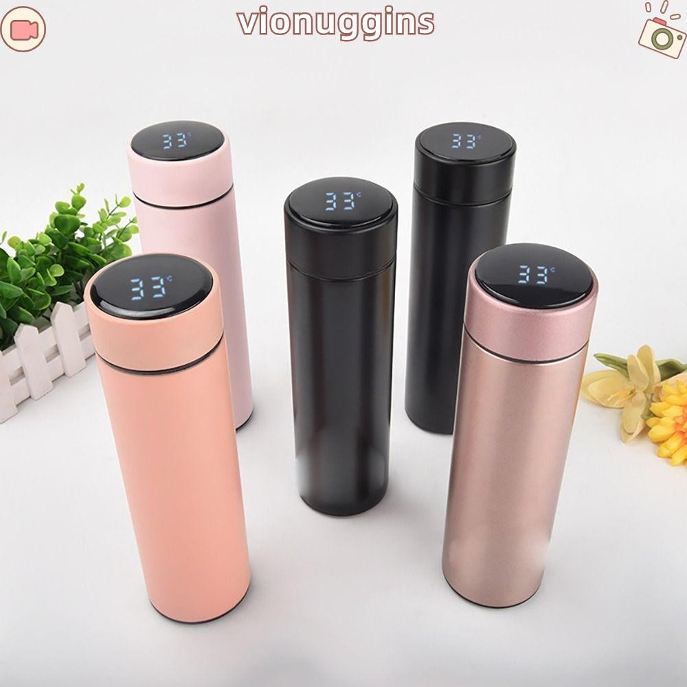 วินุกซิน สแตนเลสสมาร์ทขวดน้ํา,500มิลลิลิตรป้องกันการรั่วฉนวนถ้วย,คู่ผนังตรงถ้วยเดินทางเครื่องดื่มถ้วยน้ํา