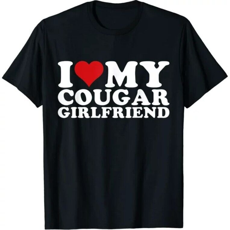 I Love My Cougar Girlfriend I Heart เสื้อยืด My Cougar Gf