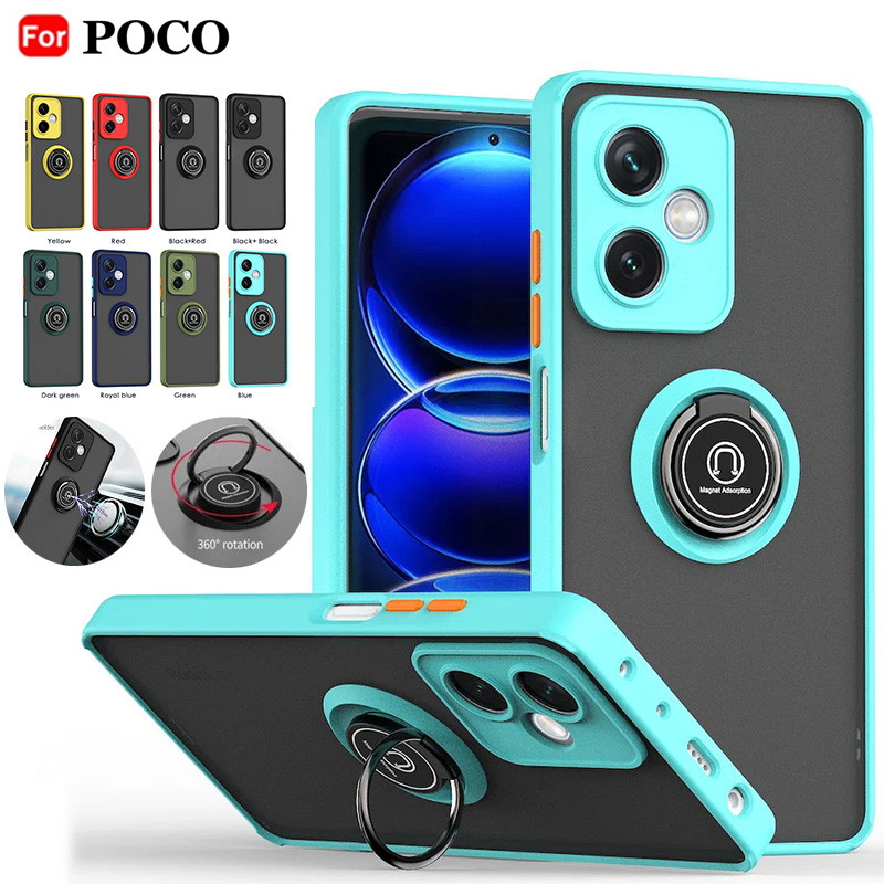 Matteic แหวนสําหรับ Xiaomi Poco X6 X5 Pro X4 GT X3 NFC เกราะกันกระแทกสําหรับ Poco M5S M4 M3 Pro F4 GT F4 F3 ฝาครอบ