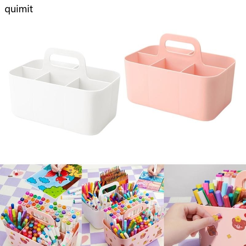 Quim เดสก์ท็อปเครื่องเขียน Art Marker Organizer ผู้ถือแต่งหน้าผู้ถือสําหรับบ้านห้องน้ํา Vanity Tabl