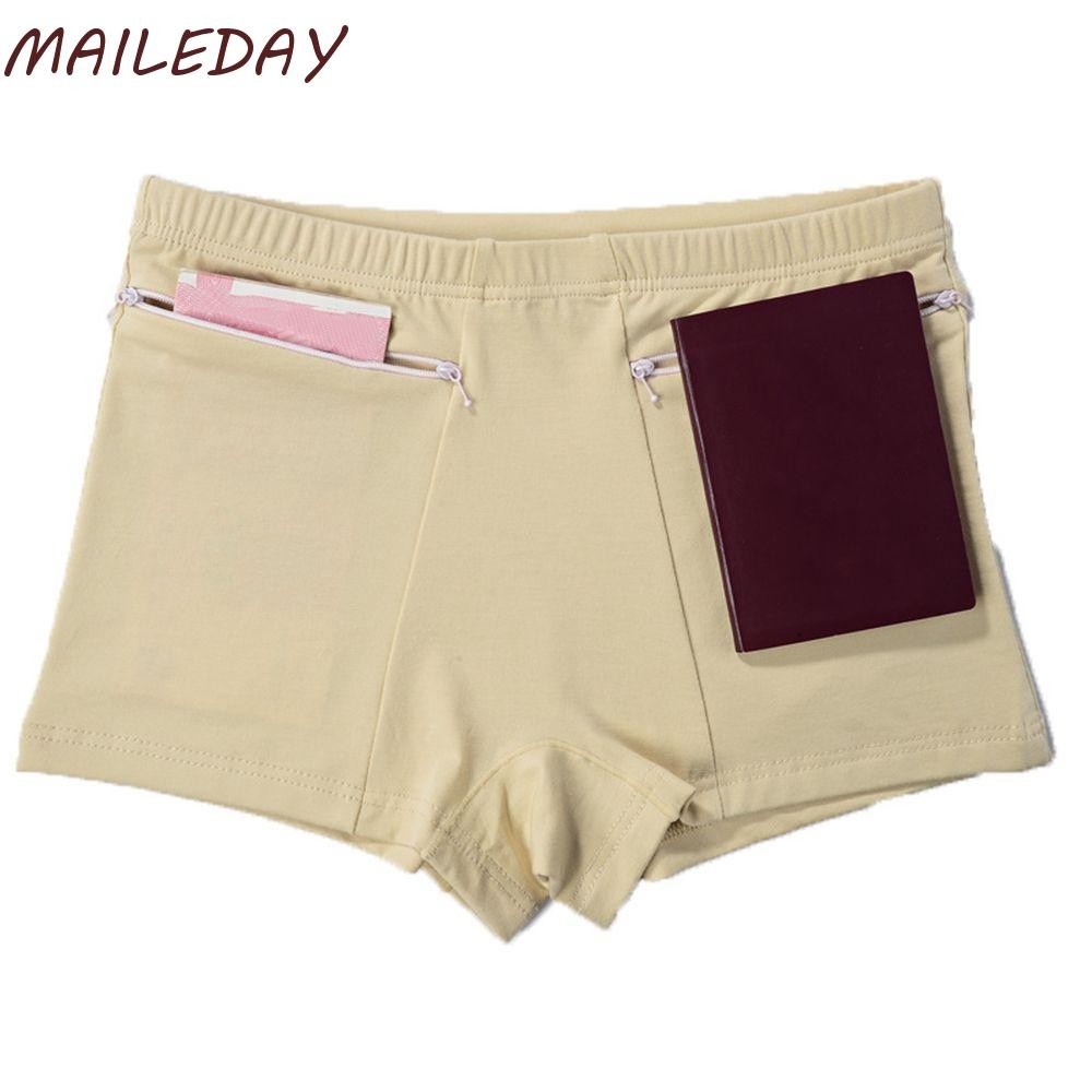 Maile กางเกงเซฟตี้ Soft มีซิป Anti Chafing Ladies ชุดชั้นใน
